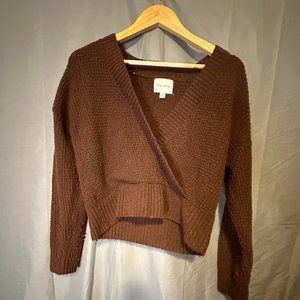Front Cross Maroon Sweater